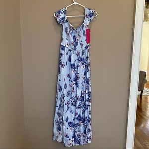 Floral Off the Shoulder Maxi Dress